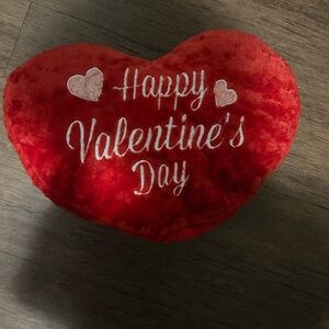 Red Heart-Shaped Valentine's Day Pillow